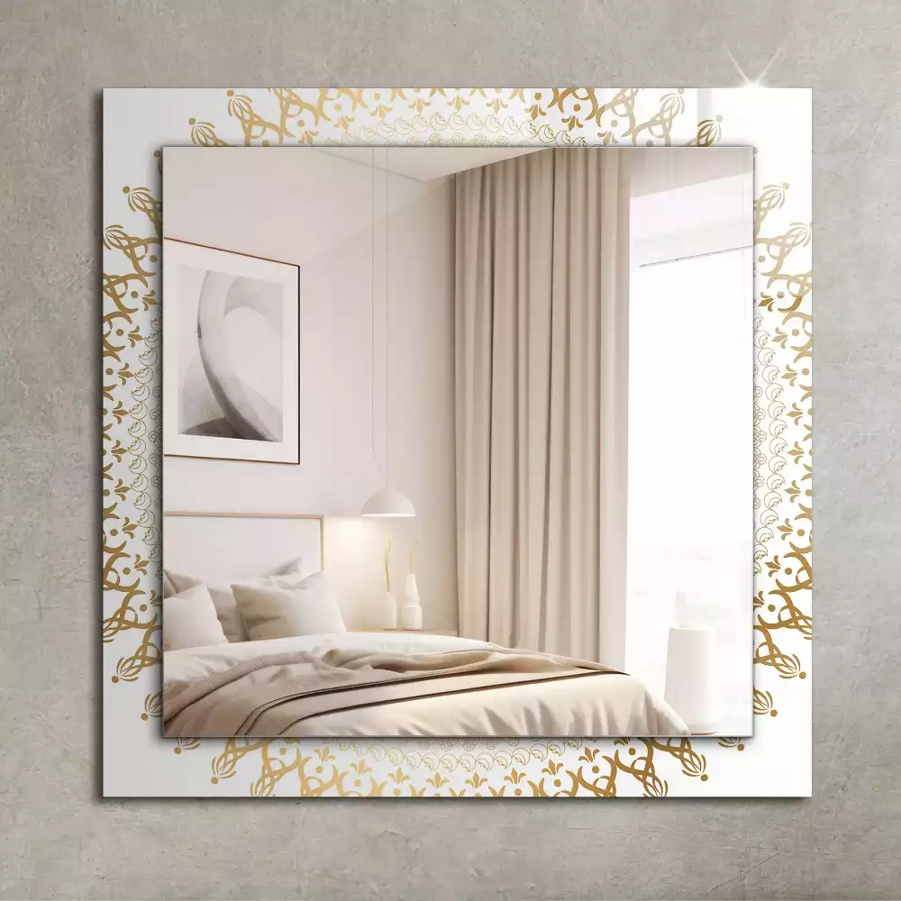 Obdélníkové dekorační zrcadlo vzor mandaly