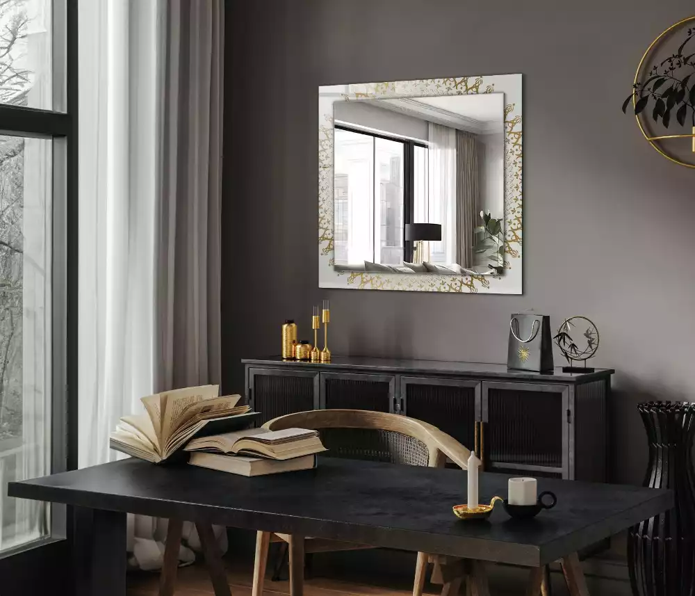 Obdélníkové dekorační zrcadlo vzor mandaly