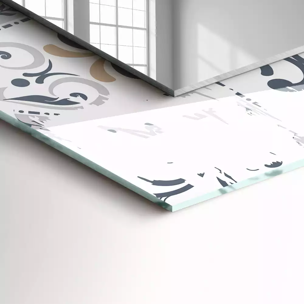 Obdélníkové dekorační zrcadlo Kachlová ozdoby vzor