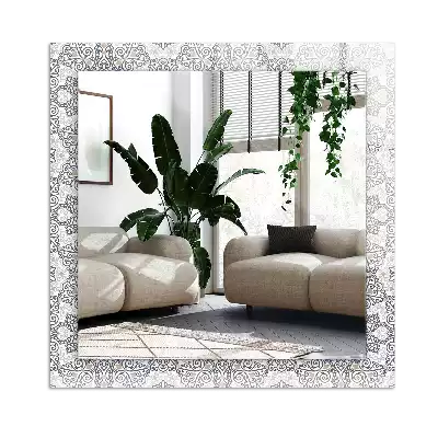 Obdélníkové dekorační zrcadlo Vzor s ornamenty