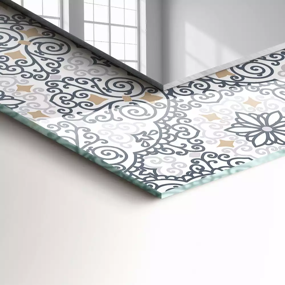 Obdélníkové dekorační zrcadlo Vzor s ornamenty