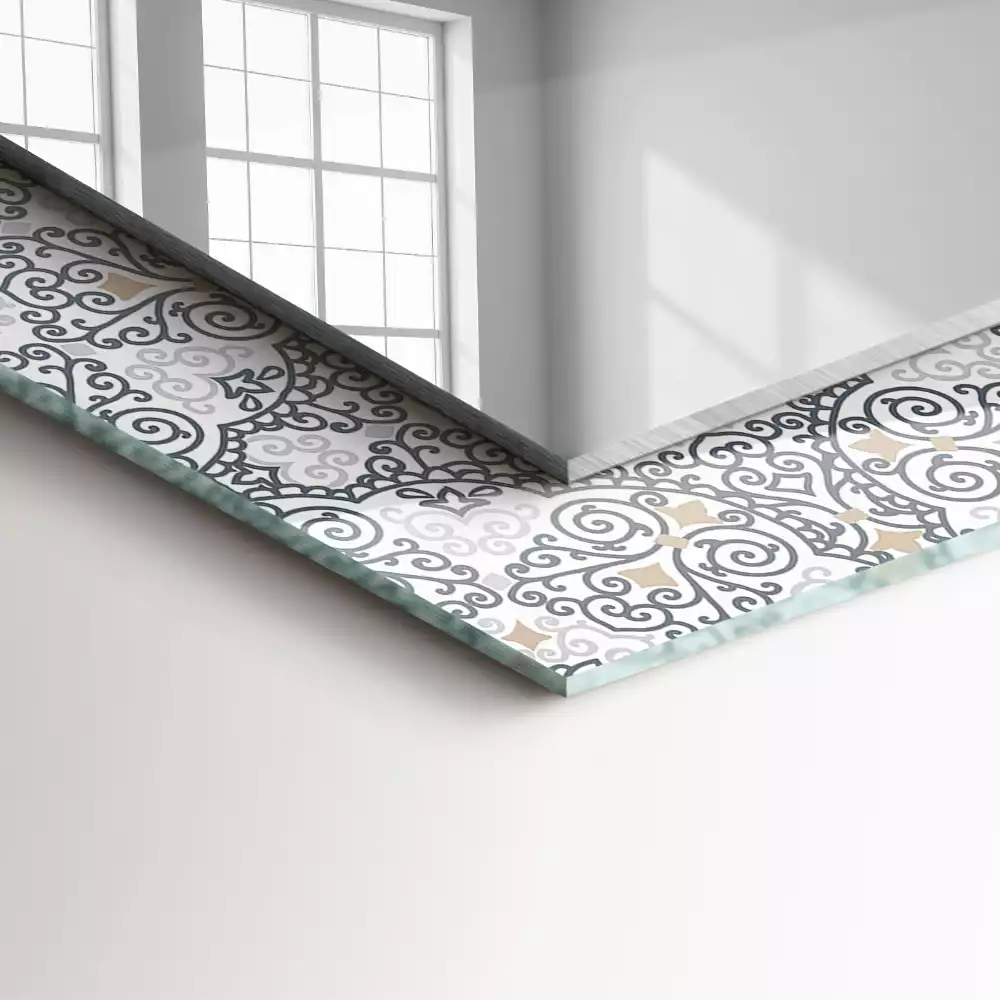 Obdélníkové dekorační zrcadlo Vzor s ornamenty