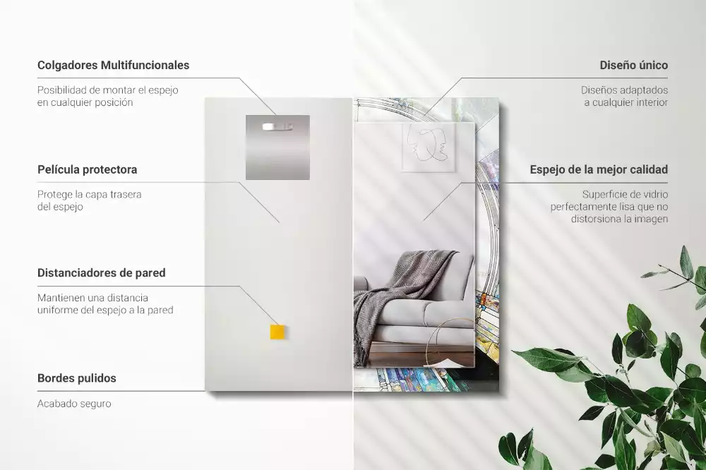 Obdélníkové dekorační zrcadlo Abstraktní mozaika kruhů