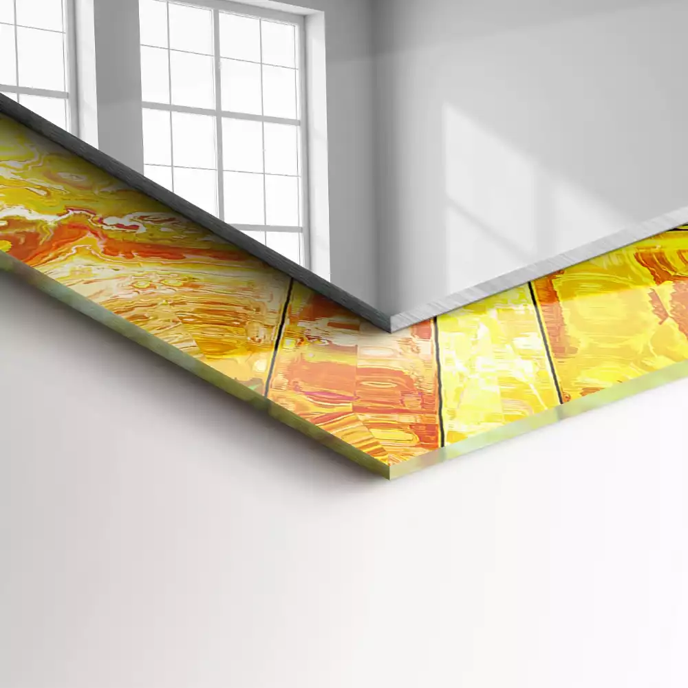 Obdélníkové dekorační zrcadlo Barevná abstraktní mozaika