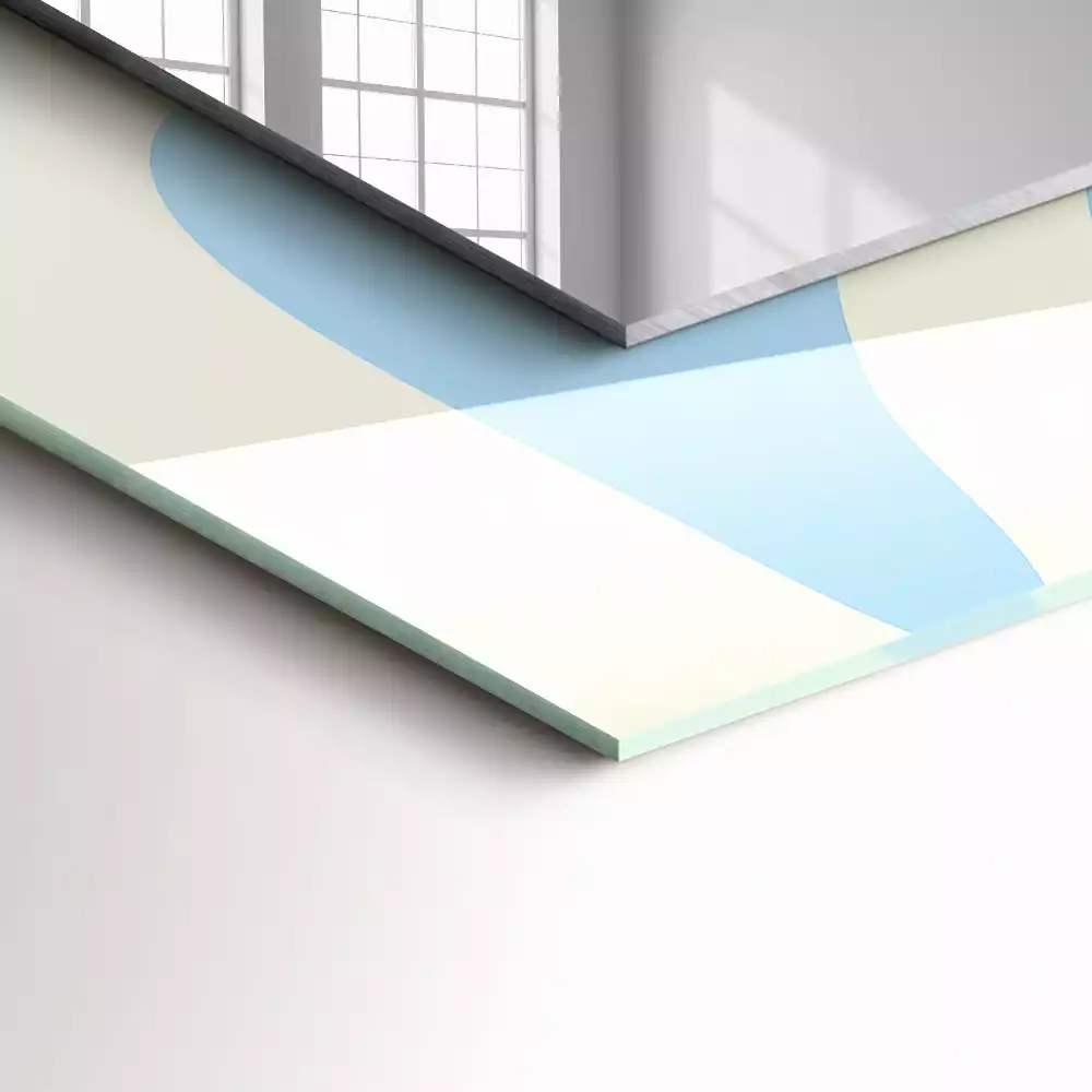 Obdélníkové dekorační zrcadlo Abstraktní vlnité vzory