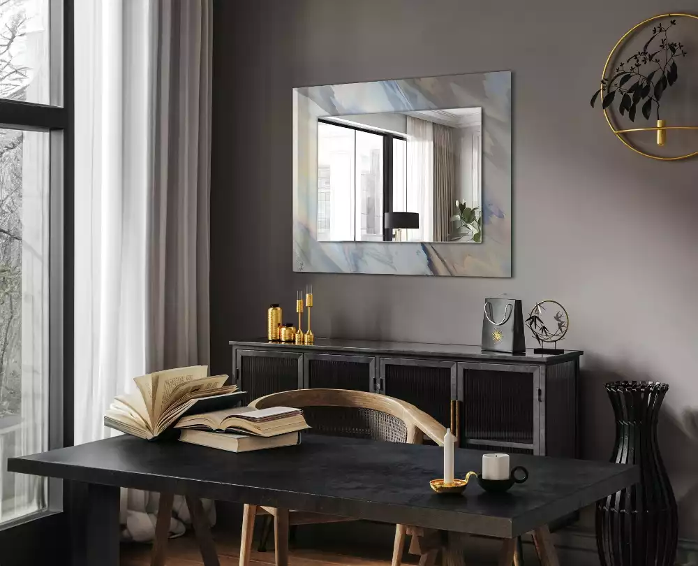 Obdélníkové dekorační zrcadlo Abstraktní barevné vzory