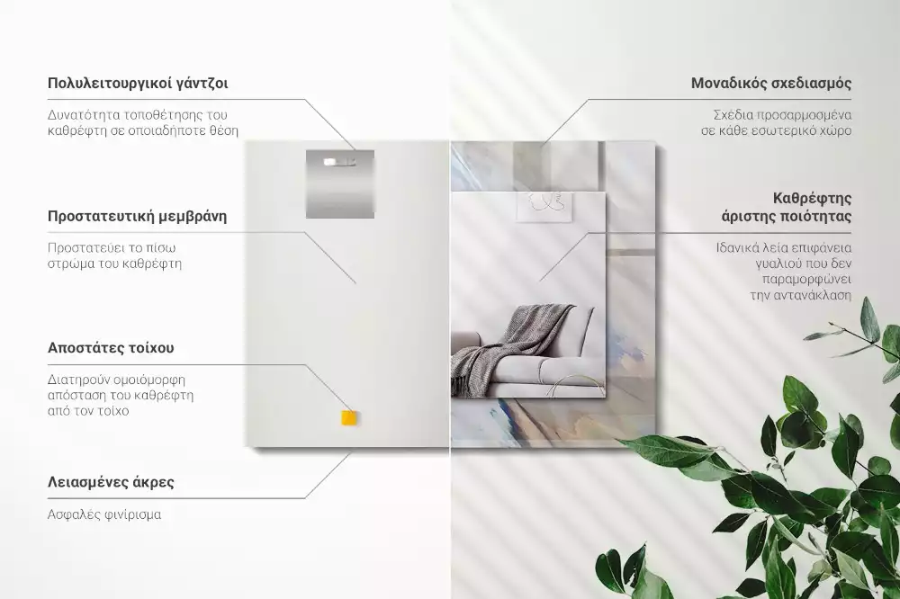 Obdélníkové dekorační zrcadlo Abstraktní barevné vzory