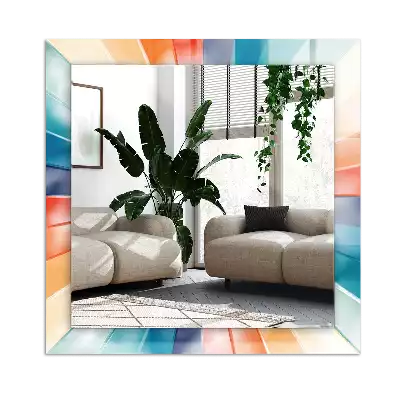 Obdélníkové dekorační zrcadlo Barevné světelné paprsky