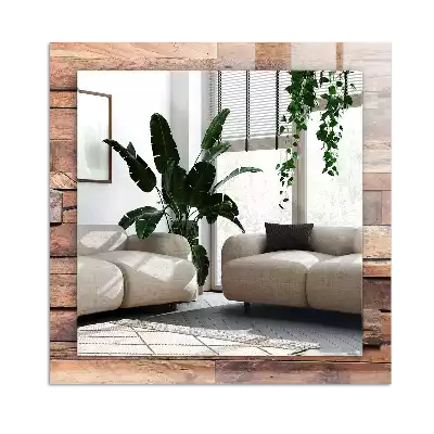 Obdélníkové dekorační zrcadlo Dřevěná panelová závěsné