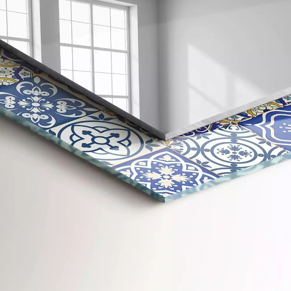 Obdélníkové dekorační zrcadlo Barevné mozaikové dlaždice