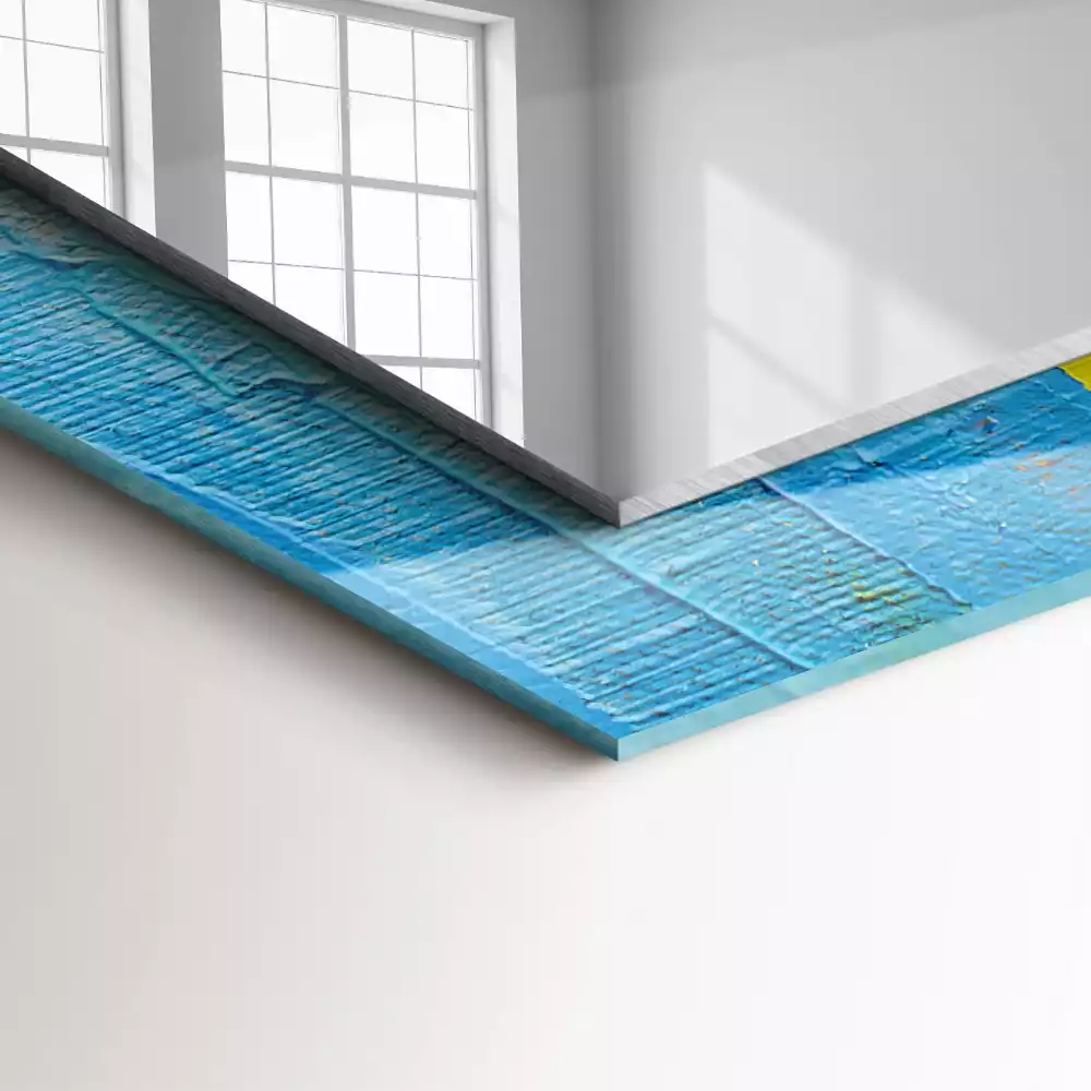 Obdélníkové dekorační zrcadlo Abstraktní olejomalba