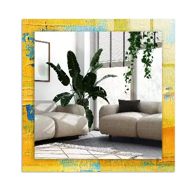 Obdélníkové dekorační zrcadlo Abstraktní olejomalba