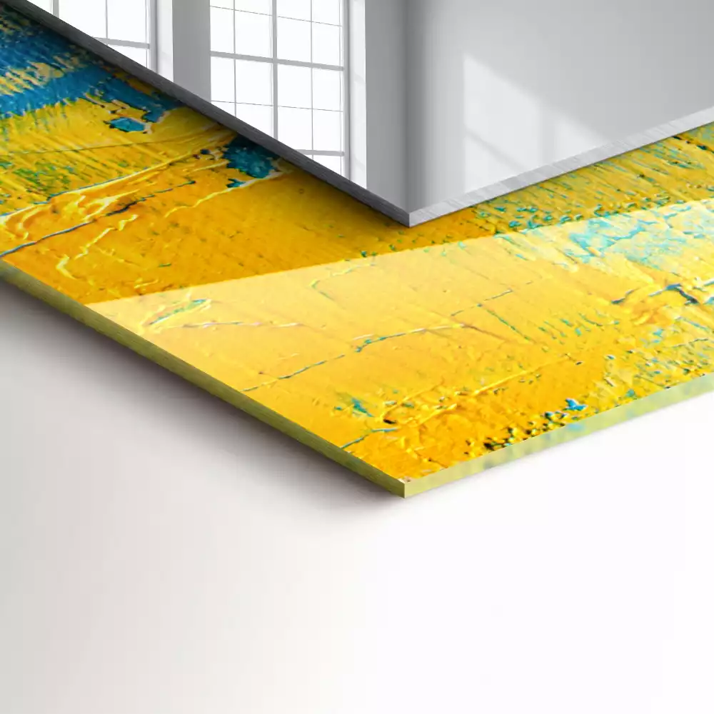 Obdélníkové dekorační zrcadlo Abstraktní olejomalba