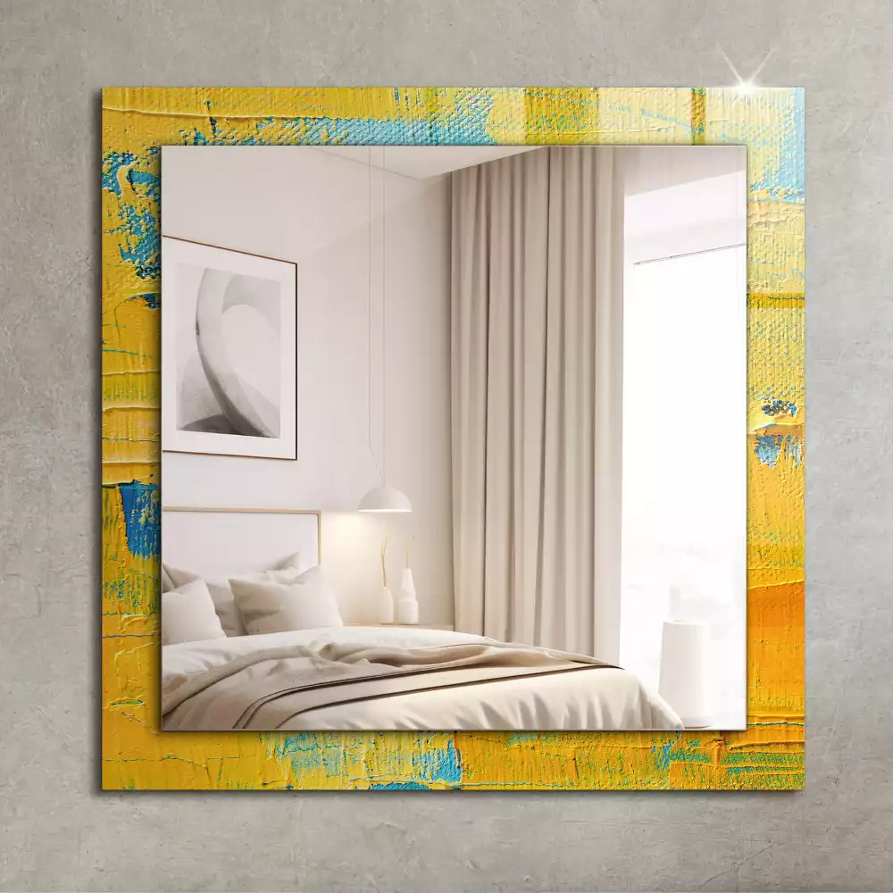 Obdélníkové dekorační zrcadlo Abstraktní olejomalba
