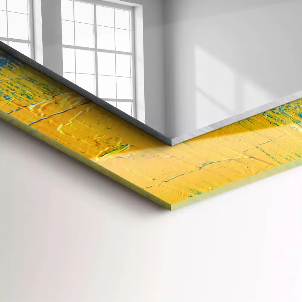 Obdélníkové dekorační zrcadlo Abstraktní olejomalba