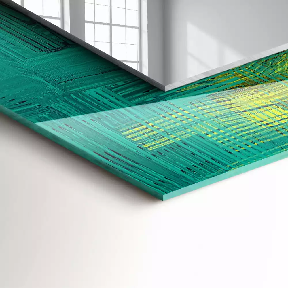 Obdélníkové dekorační zrcadlo Abstraktní barevné kompozice