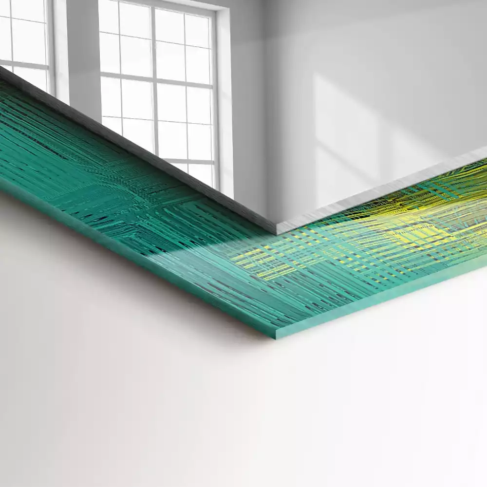 Obdélníkové dekorační zrcadlo Abstraktní barevné kompozice