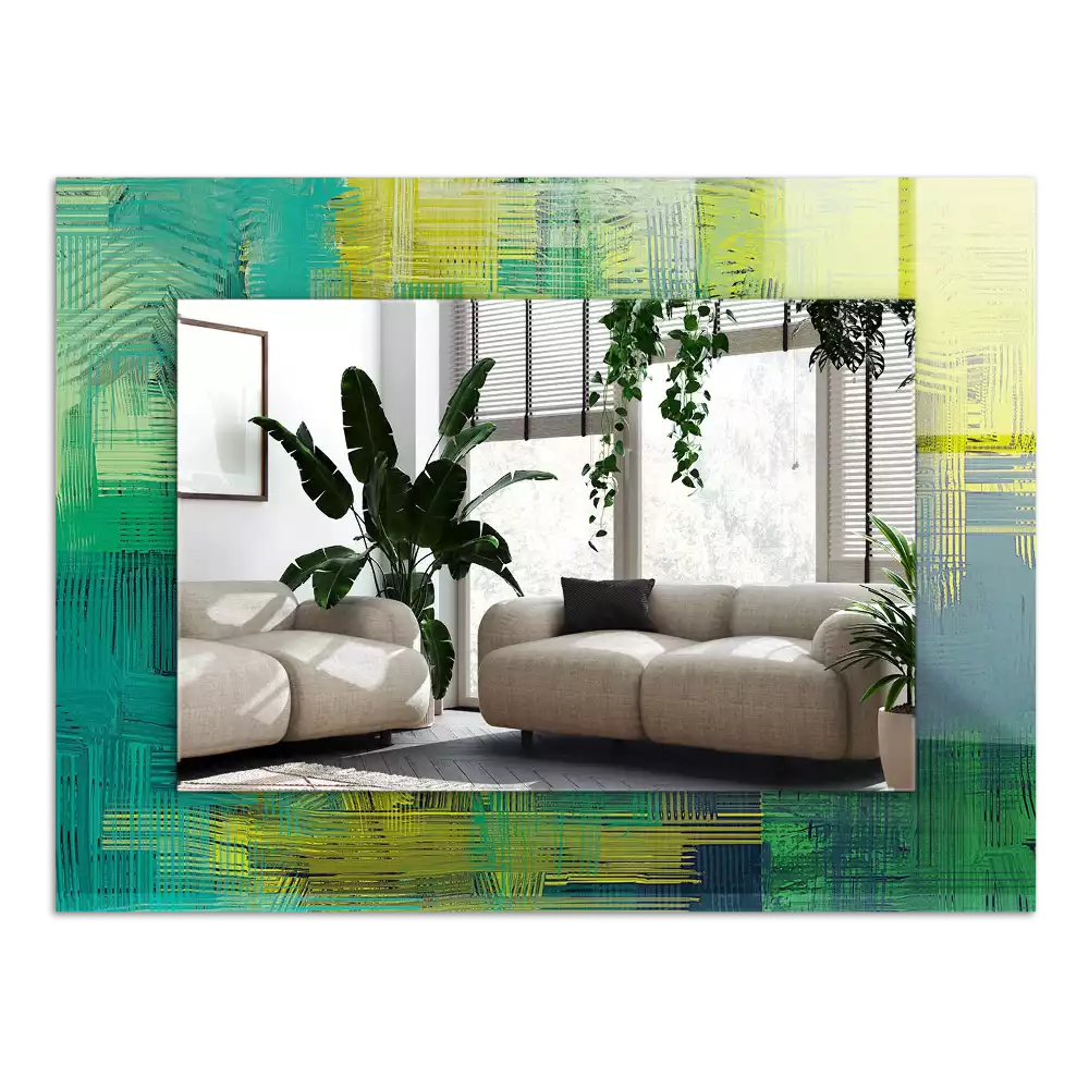 Obdélníkové dekorační zrcadlo Abstraktní barevné kompozice