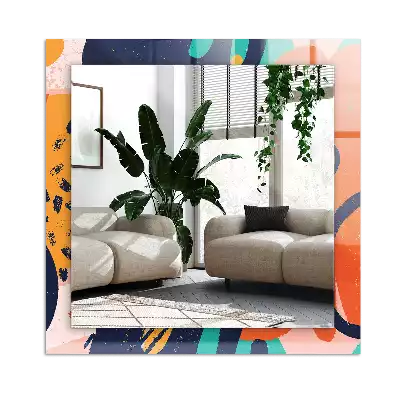 Obdélníkové dekorační zrcadlo Abstraktní barevná grafika