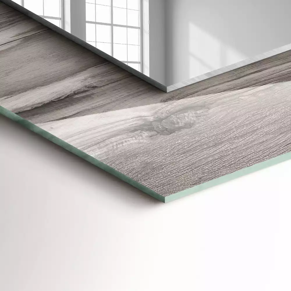 Obdélníkové dekorační zrcadlo Dřevěná deska textura