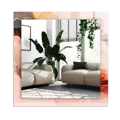 Obdélníkové dekorační zrcadlo Abstraktní květinové vzory