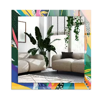 Obdélníkové dekorační zrcadlo Barevný abstraktní vzor