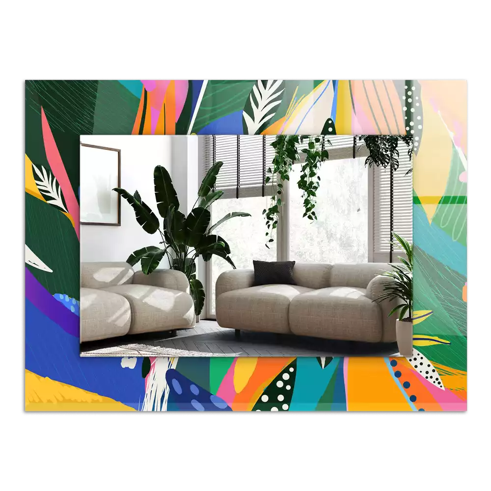 Obdélníkové dekorační zrcadlo Barevný abstraktní vzor