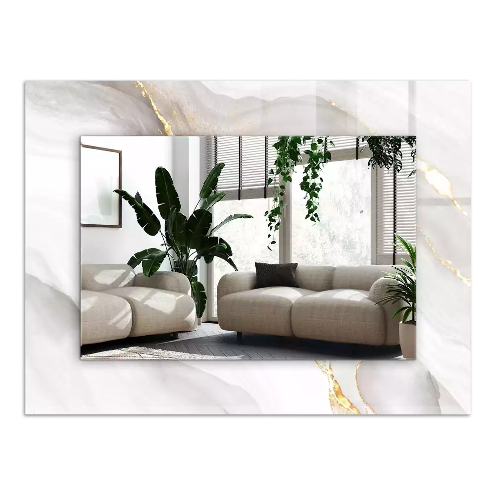 Obdélníkové dekorační zrcadlo Šedý mramor