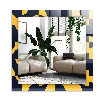 Obdélníkové dekorační zrcadlo Abstraktní geometrický vzor