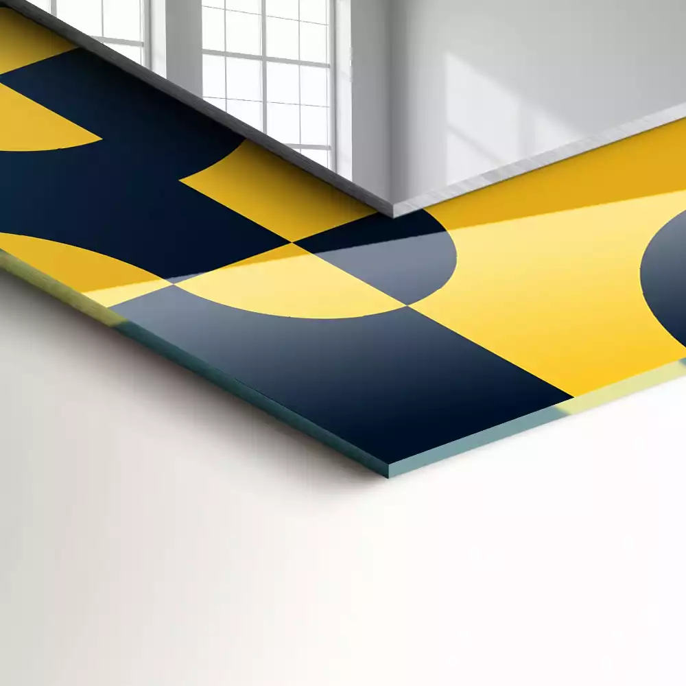 Obdélníkové dekorační zrcadlo Abstraktní geometrický vzor