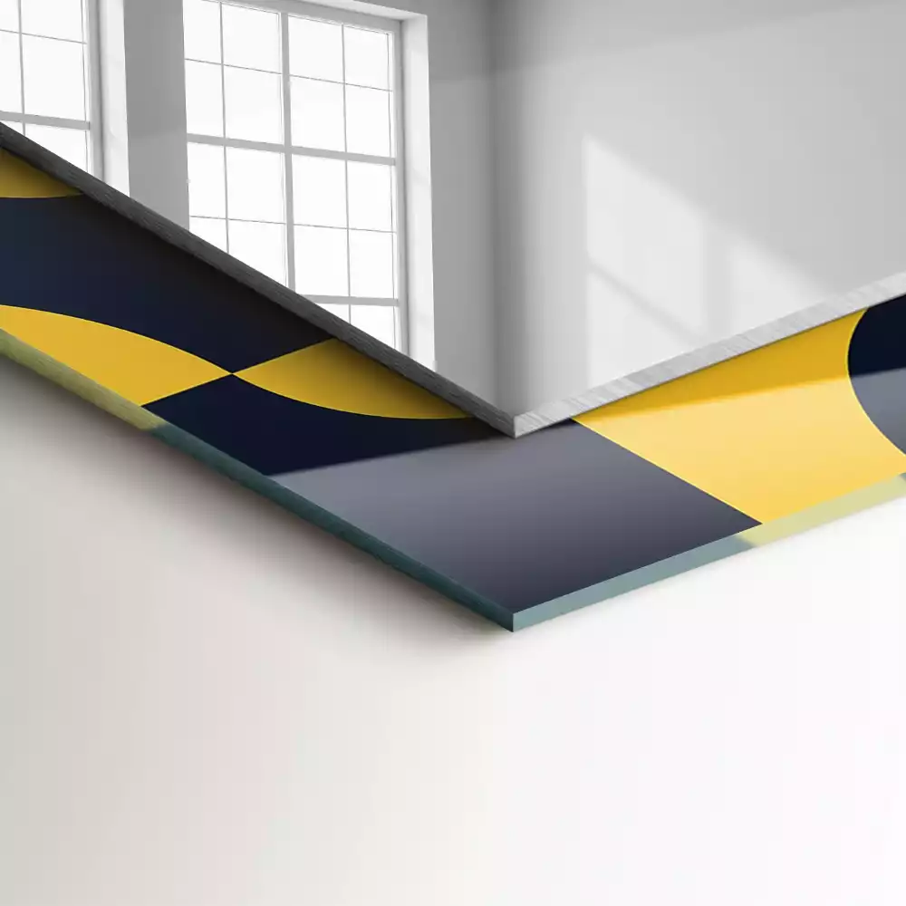Obdélníkové dekorační zrcadlo Abstraktní geometrický vzor