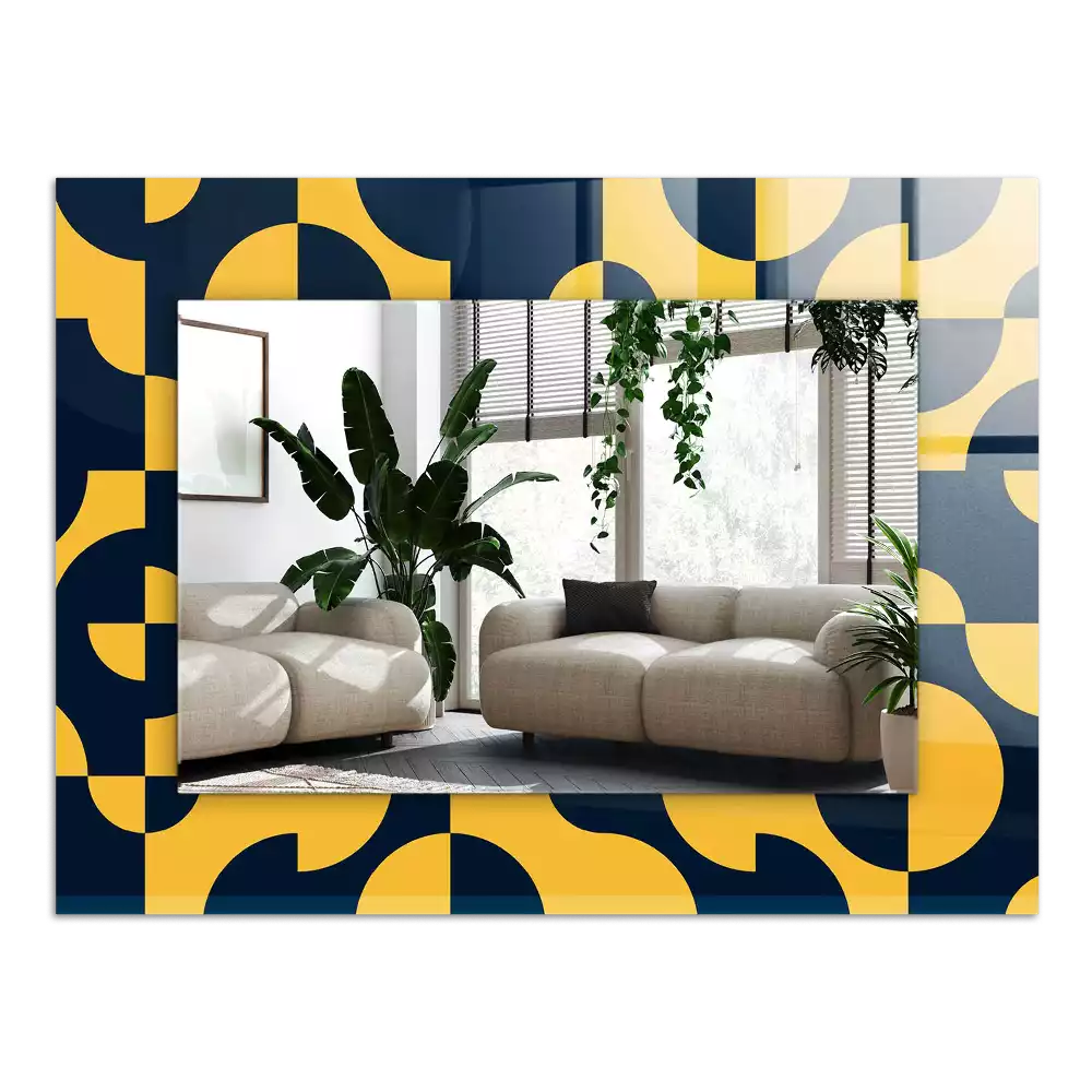 Obdélníkové dekorační zrcadlo Abstraktní geometrický vzor