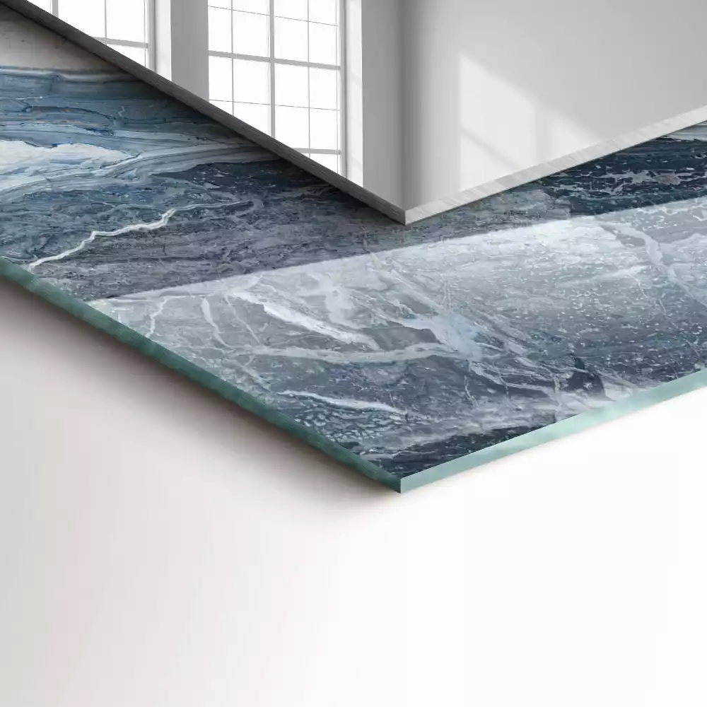 Obdélníkové dekorační zrcadlo Mramor v odstínech