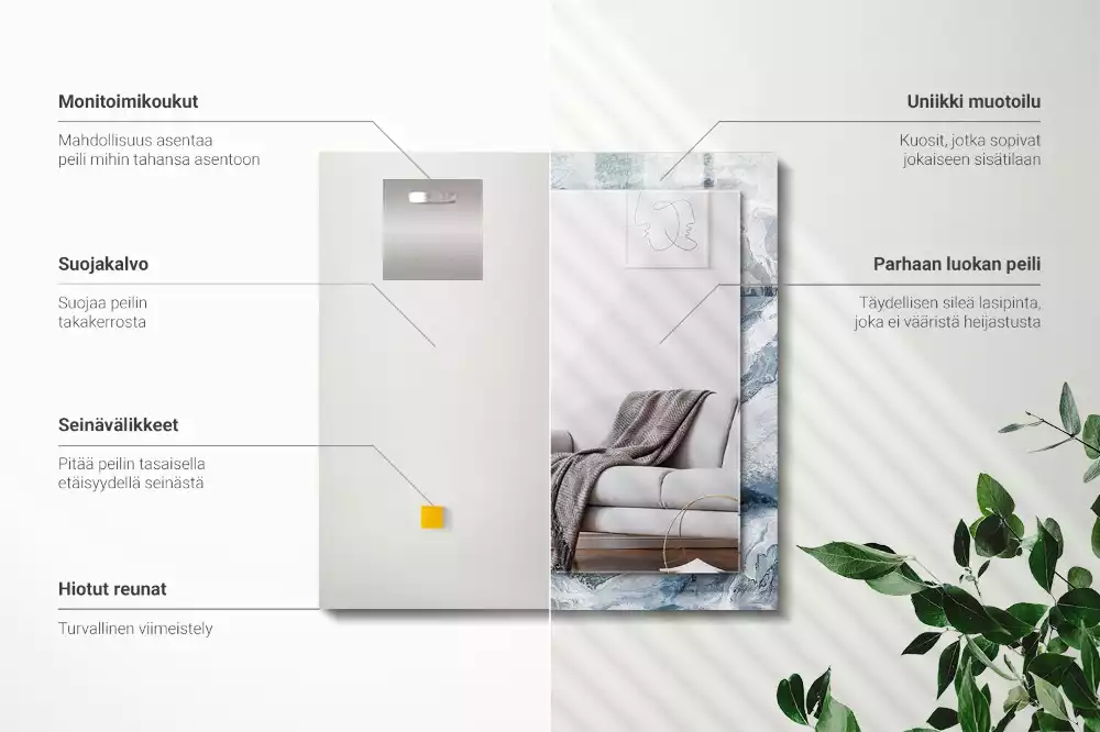 Obdélníkové dekorační zrcadlo Mramor v odstínech