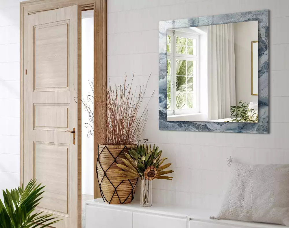 Obdélníkové dekorační zrcadlo Mramor v odstínech