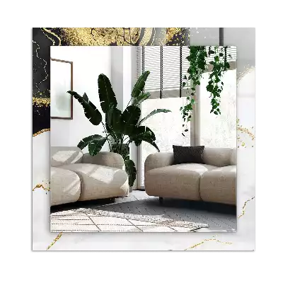 Obdélníkové dekorační zrcadlo Abstraktní zlaté umění