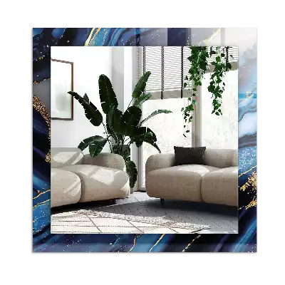 Obdélníkové dekorační zrcadlo Abstraktní mramorové umění