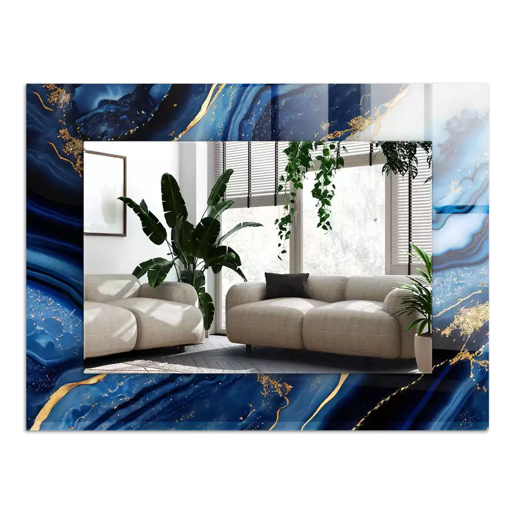 Obdélníkové dekorační zrcadlo Abstraktní mramorové umění