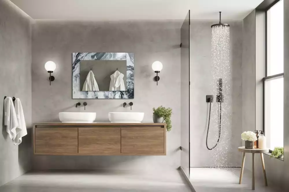 Obdélníkové dekorační zrcadlo Abstraktní malba kompozice