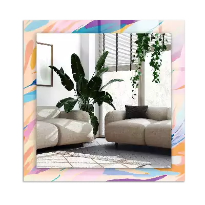 Obdélníkové dekorační zrcadlo Abstraktní barevné tahy