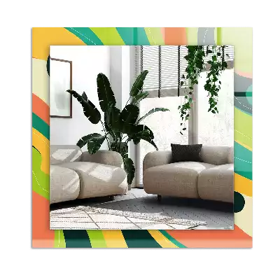 Obdélníkové dekorační zrcadlo Abstraktní barevné vzory