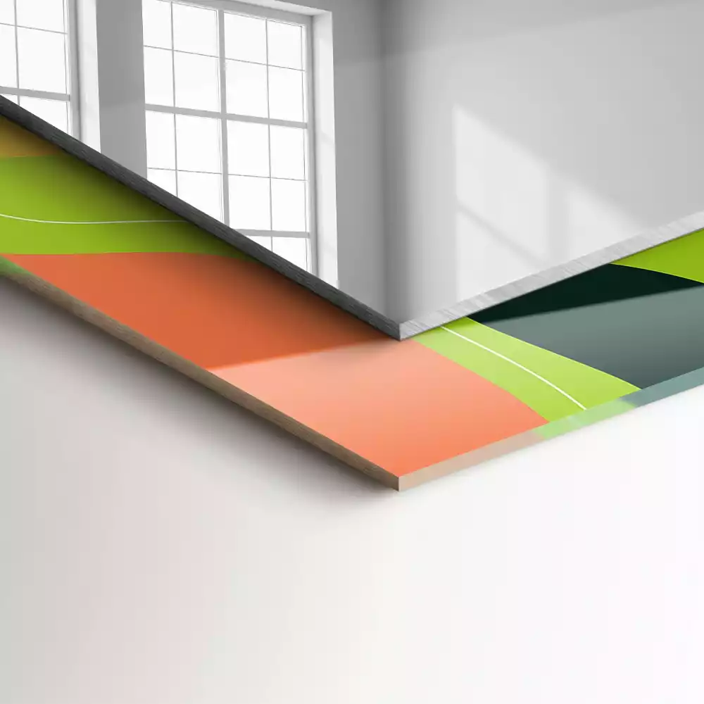 Obdélníkové dekorační zrcadlo Abstraktní barevné vzory