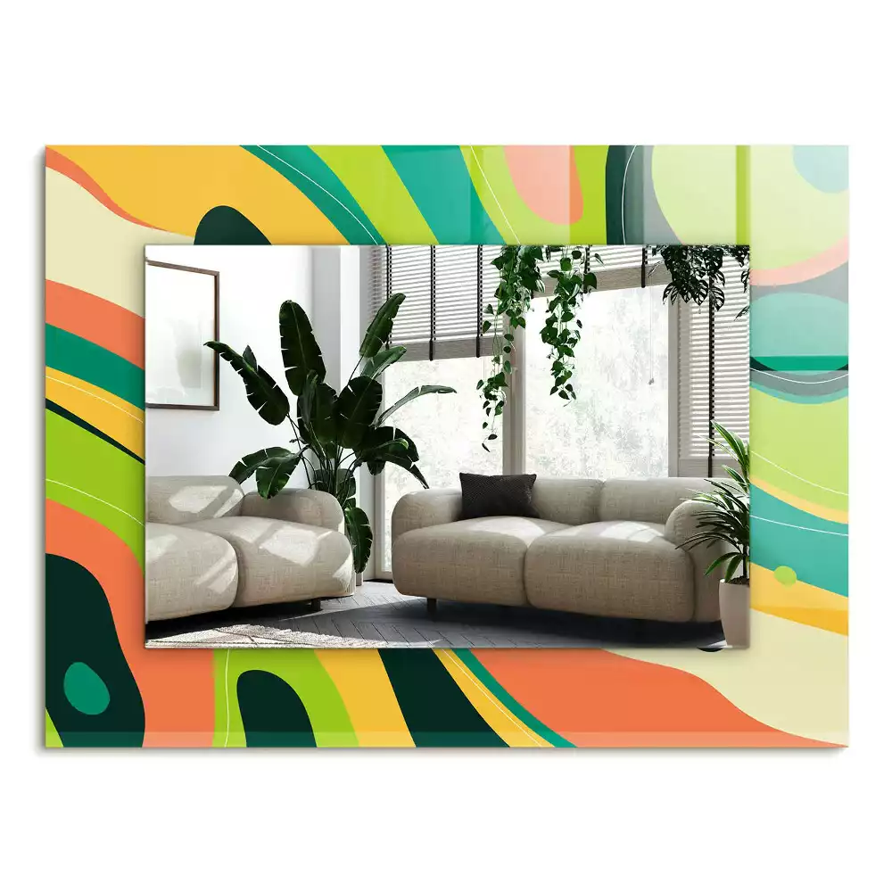 Obdélníkové dekorační zrcadlo Abstraktní barevné vzory