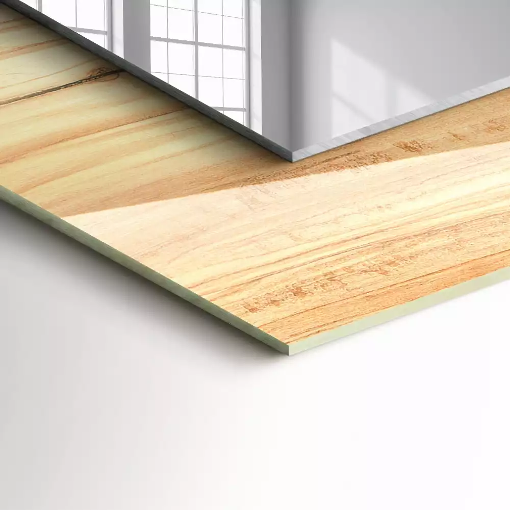 Obdélníkové dekorační zrcadlo Textura dřeva