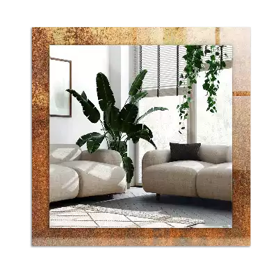 Obdélníkové dekorační zrcadlo Módní Rust prostěradlo