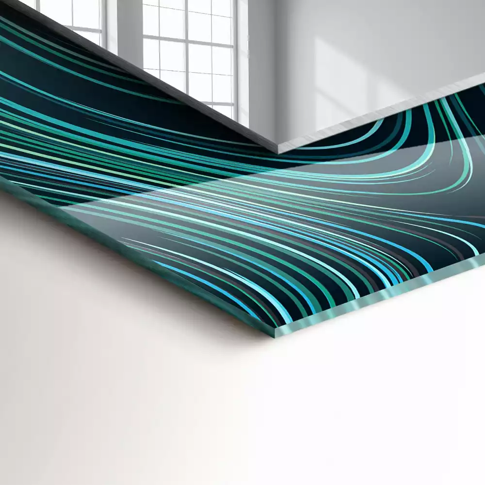 Obdélníkové dekorační zrcadlo Abstraktní čáry vzory