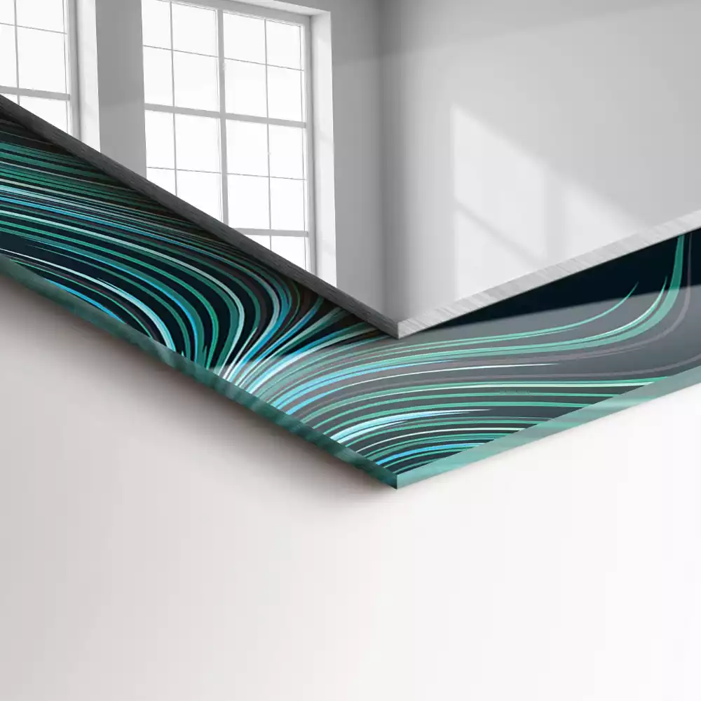 Obdélníkové dekorační zrcadlo Abstraktní čáry vzory