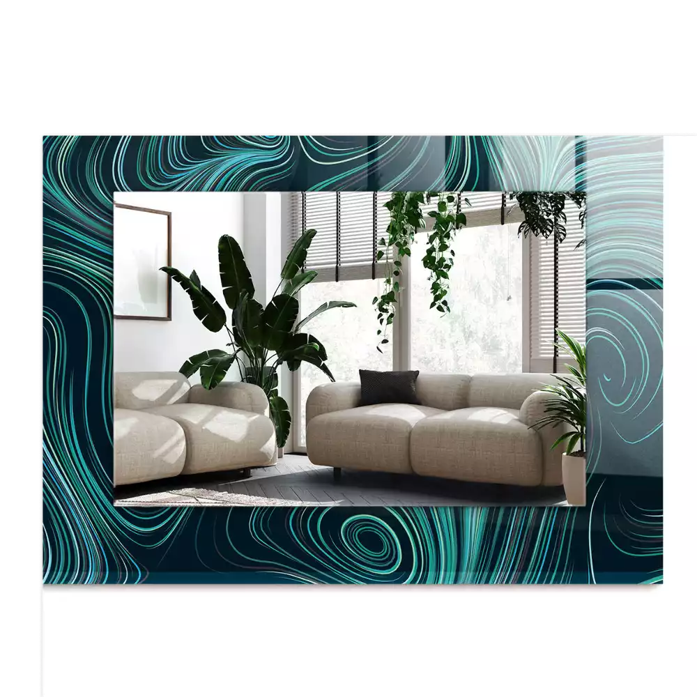 Obdélníkové dekorační zrcadlo Abstraktní čáry vzory