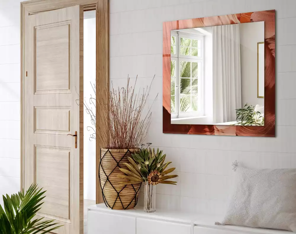 Obdélníkové dekorační zrcadlo Pouštní skalní kaňon