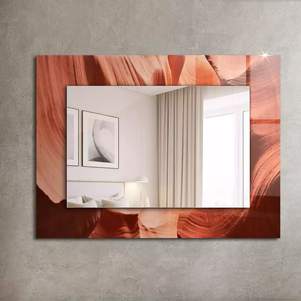 Obdélníkové dekorační zrcadlo Pouštní skalní kaňon